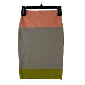 BCBGMaxAzria Scarlett Pencil Skirt Womens Size S Pink Gray Green